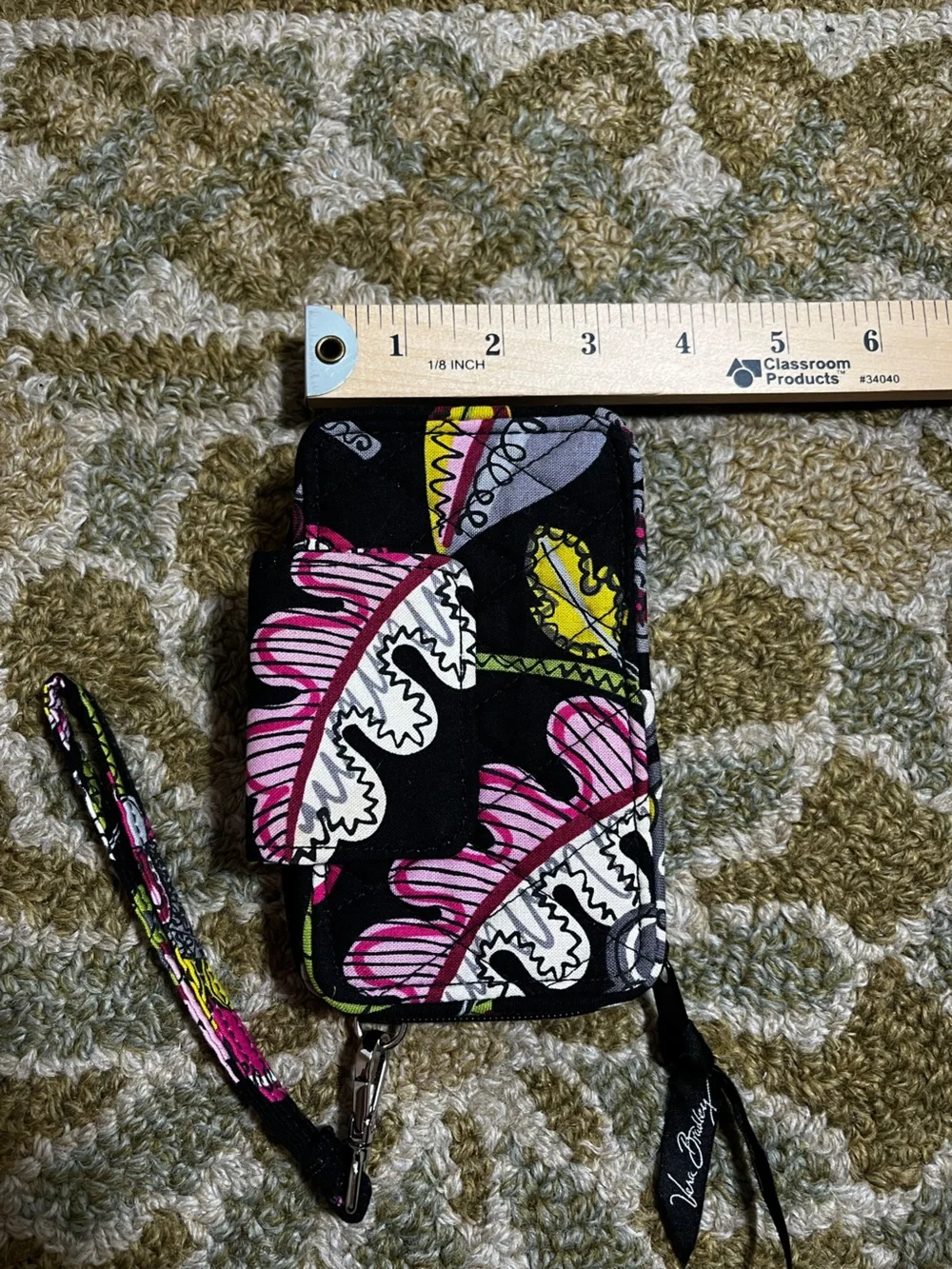 Vera Bradley Moon Blooms Quilted Wristlet Wallet Card Holder